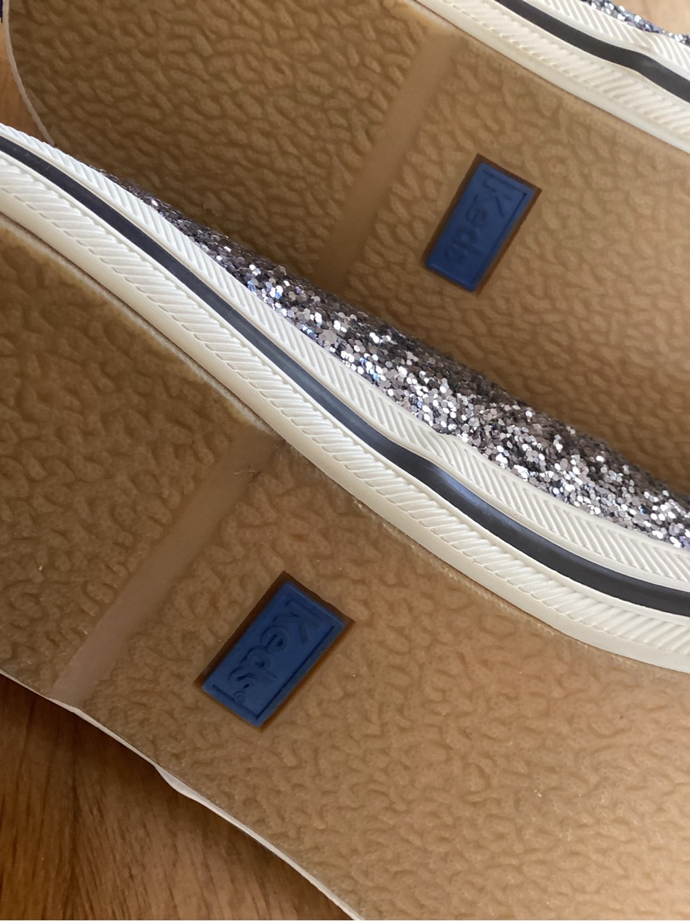 Keds by Kate Spade Navy Glitter Ribbon Lace Sneakers - Picture 8 of 9